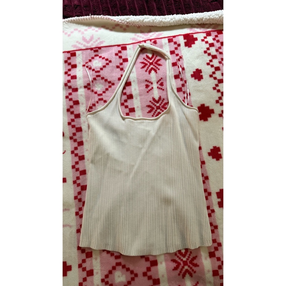 Dissh white halter top